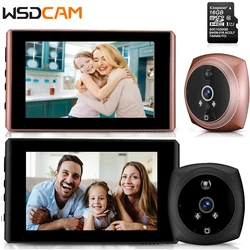 Wsdcam 4.3 pollici campanello spioncino videocamera Video-eye Motion Detection Monitor campanello digitale visualizzatore porta visione notturna PIR