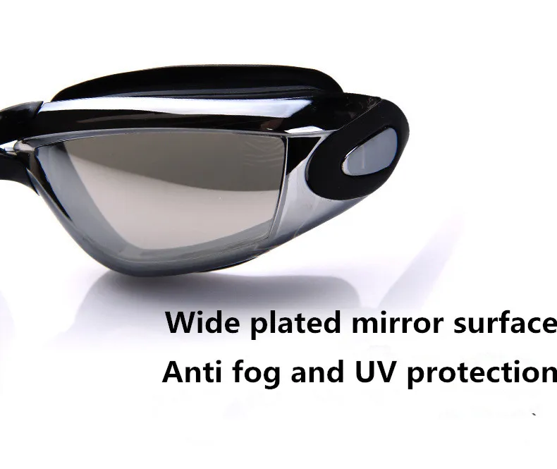 Schwimmbrille für Erwachsene, Poolbrille, Antibeschlag, für Männer und Frauen, UV-Schutz, optische wasserdichte Schwimmbrille mit Ohrstöpseln – Detail 16