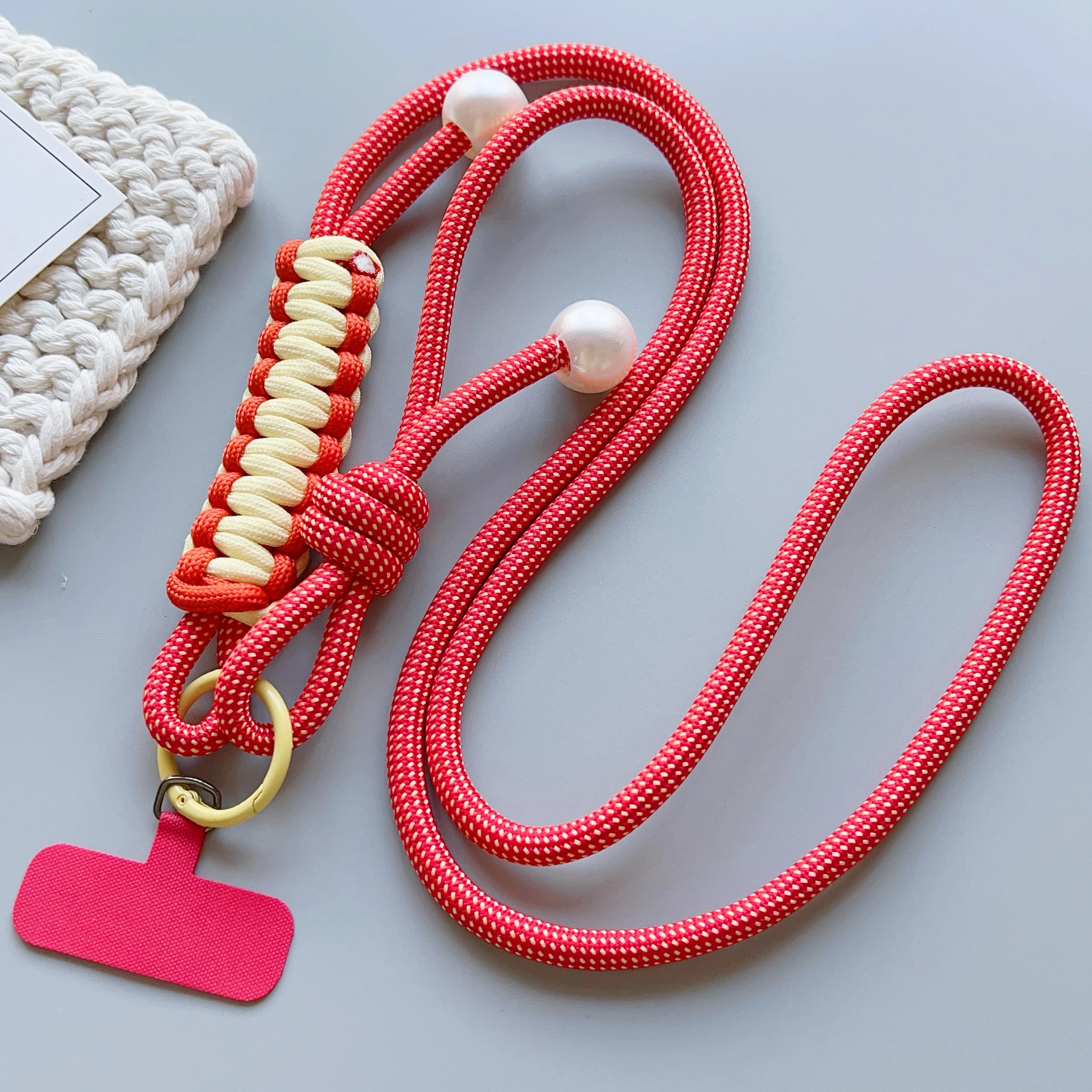 New Woven Mobile Phone Lanyard, Adjustable Crossbody Long Rope, Creative Shoulder Strap, Universal Anti-Loss Rope,Phone Charm