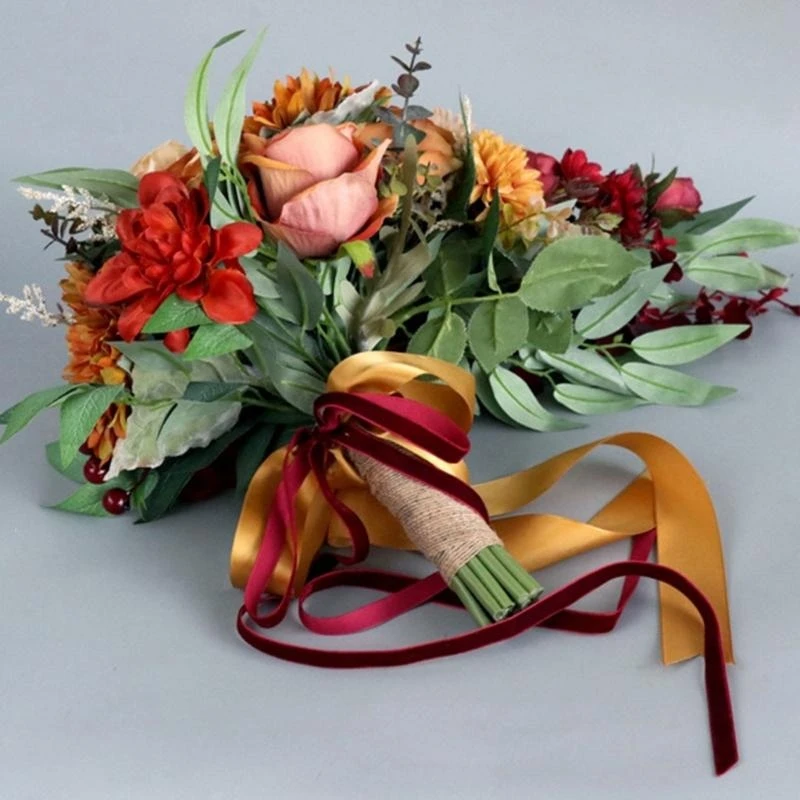 

Water Drop Shaped Bridal Bouquet Wedding Ceremony Decoration for Woman Girls 15UB