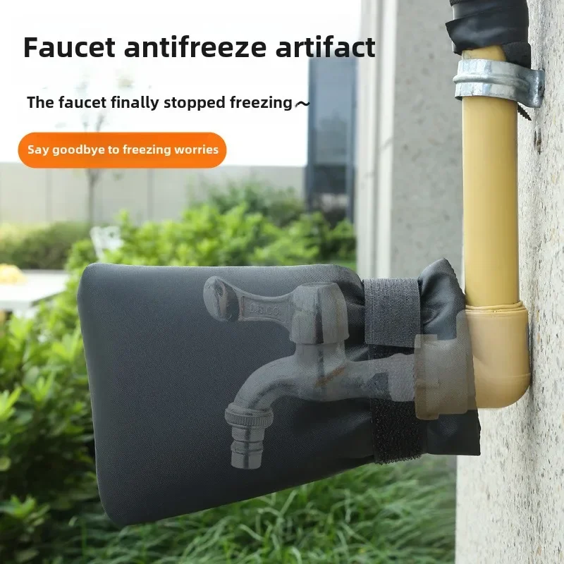 Outdoor Faucet Thermal Cover Winter Faucet Antifreeze Protective Cover Reflective Strip Thermal Insulation and Anti-icing