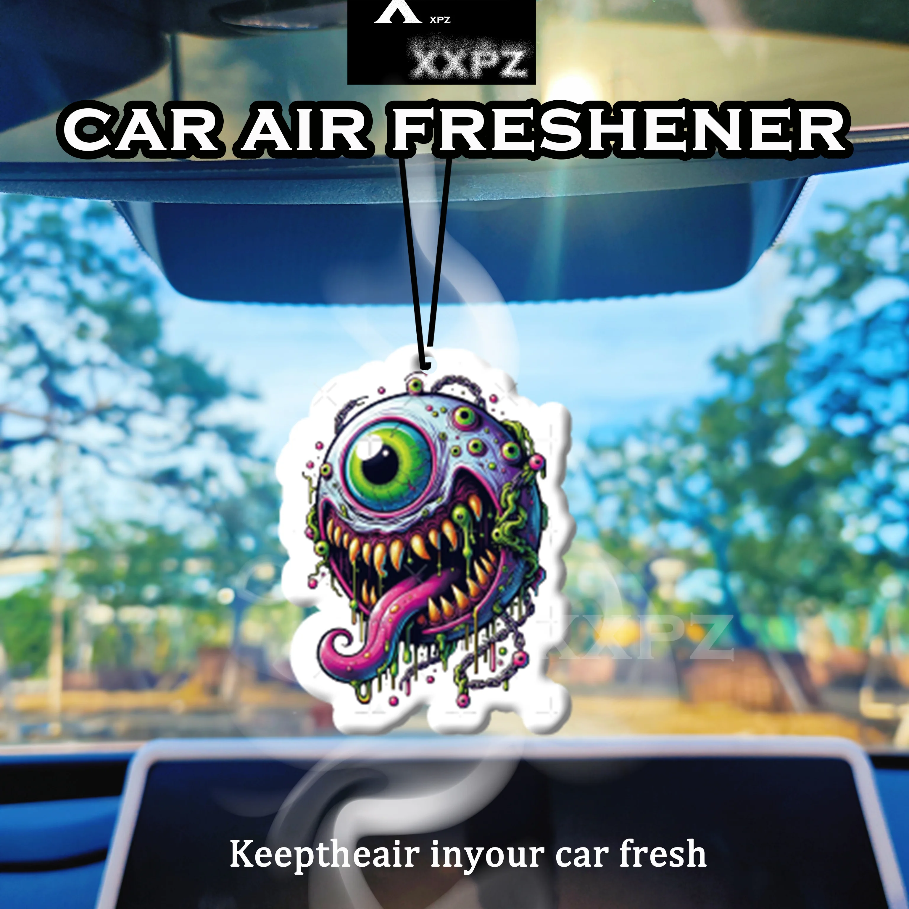 

1/3pcs Scary Eyeball Car Air Freshener Auto Parts Car Hanging Creepy Eye Design Interior Decor Gift for Friends Lavender
