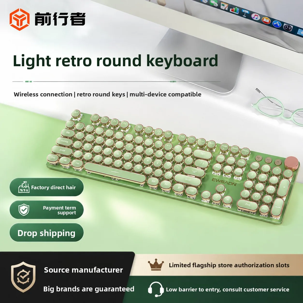 Key Mechanical Keyboard Aluminum Alloy Frame White Switch Volume Knob Retro Round Keycaps Wired Rgb Gaming Office Typing