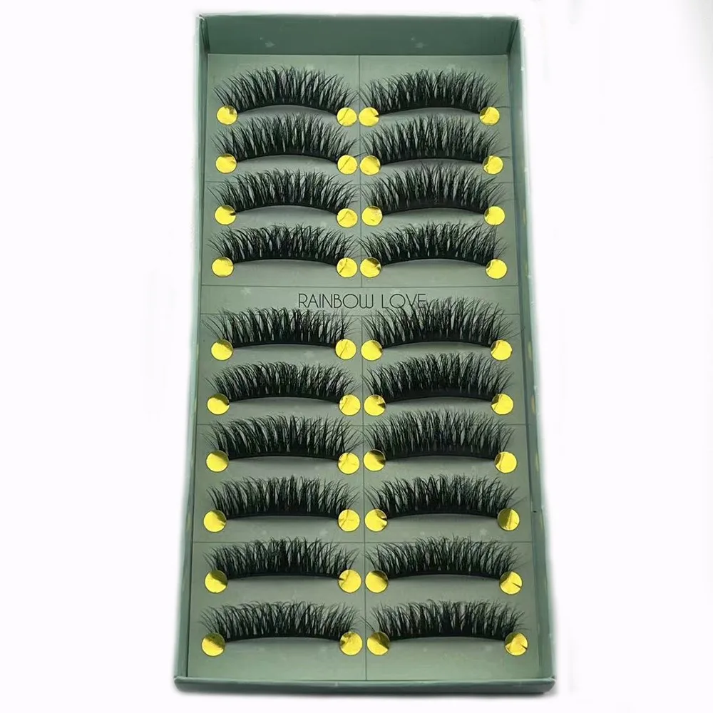 Faux cils moelleux, Volume fait à la main, sans cruauté, naturel, longs, 3D, Extension de cils en Faux vison
