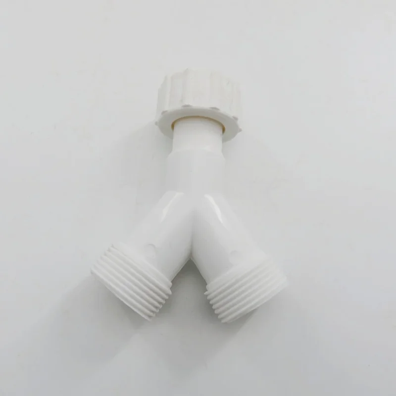 1pc Washing Machine Y Splitter Joiner Tee Plastic Connector Adapter Double Inlet Junction Split Kitchen Replacement Parts
