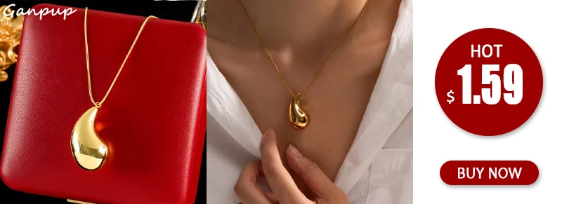 GANPUP Halskette mit Anhänger aus 316L-Edelstahl für Damen, neu, 2025, tägliches Tragen, wasserdichte Halskette, Charm-Schmuck, Geschenkzubehör – Detail 3