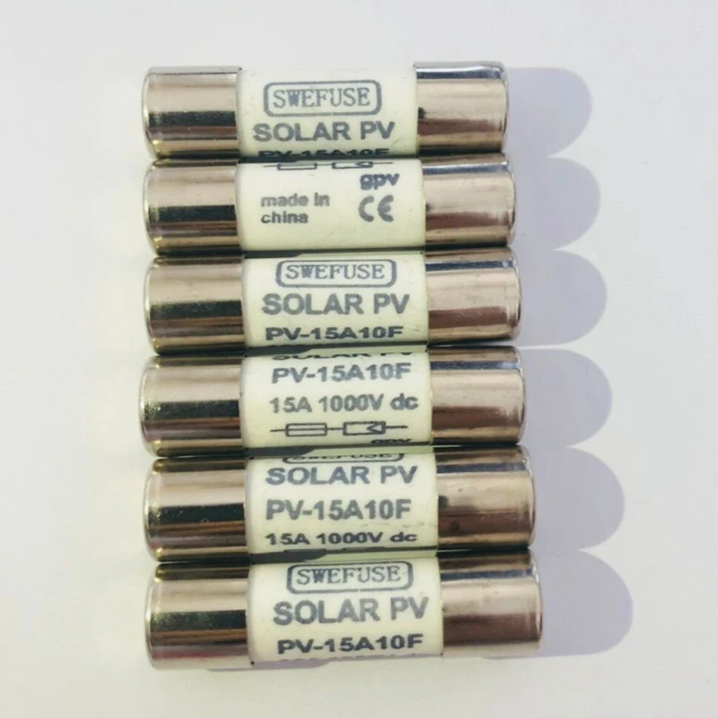 防爆シルバーヒューズ,ソーラーPV, 12A, 1000 VDC, 10個