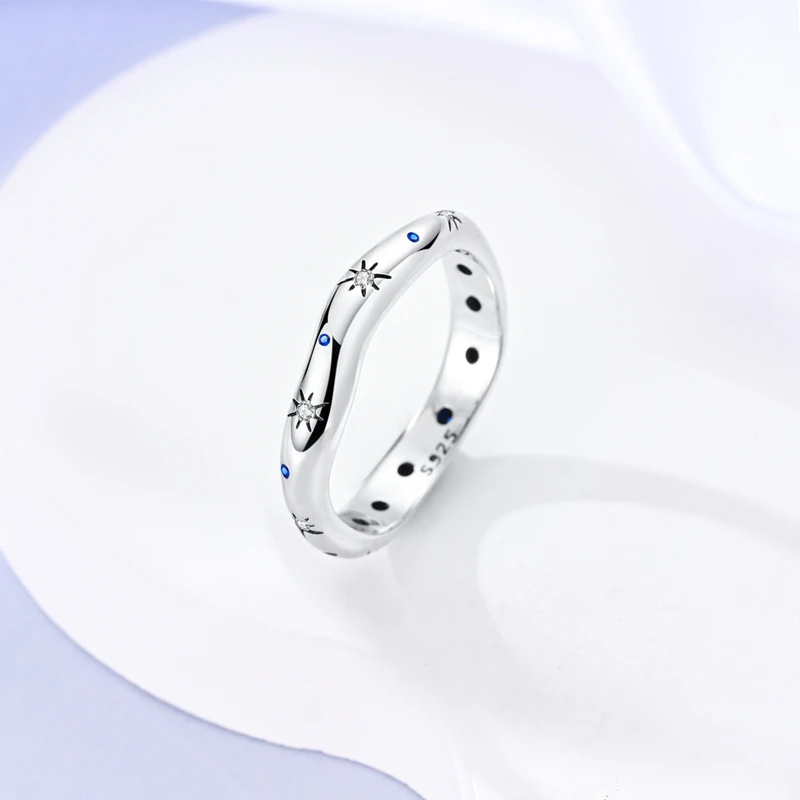 

Original 925 Sterling Silver Sparkling Stellar Ring For Women Girls Jewelry Birthday Anniversary Gifts