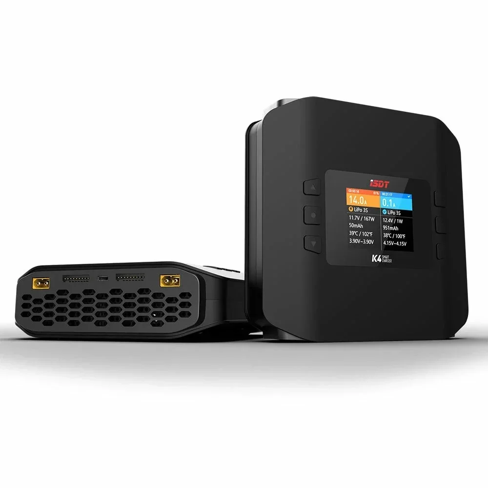 ISDT K4 Dual Mode Smart Balance Charger AC400W DC600W Support 1-8S LiPo for RC Model Lithium Battery
