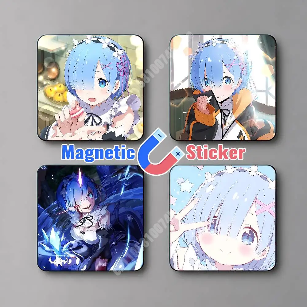 Rem Re Zero Magnetic Sticker Reusable Fridge Decal for Metal Surfaces Magnet Marker