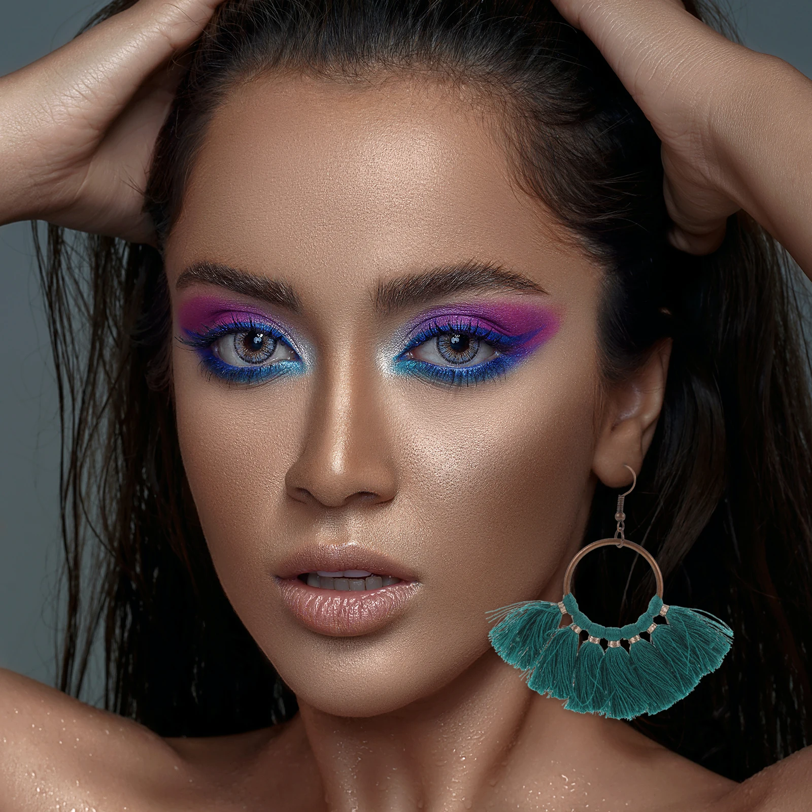 

3 Pairs Earrings Set Colored Prom Earrings Tassel Dangle Fashion Jewelry Women Prom Gifts Ear Decor Travel Wedding