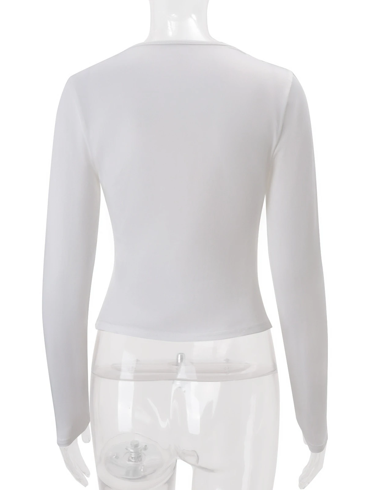 เสื้อยืดทรงเข้ารูป คอเหลี่ยม แขนยาว แต่งลูกไม้ สไตล์วินเทจ Y2K รุ่นใหม่ปี 2025 เหมาะสำหรับใส่ในชีวิตประจำวันหรือออกเดท