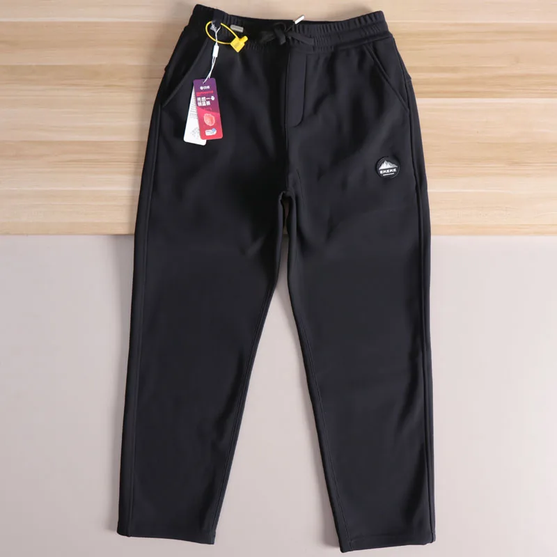 

Ультра мягкие мужские повседневные брюки Fce, теплые свободные прямые брюки Spor, длинные брюки, осень-зима, новые удобные удобные брюки