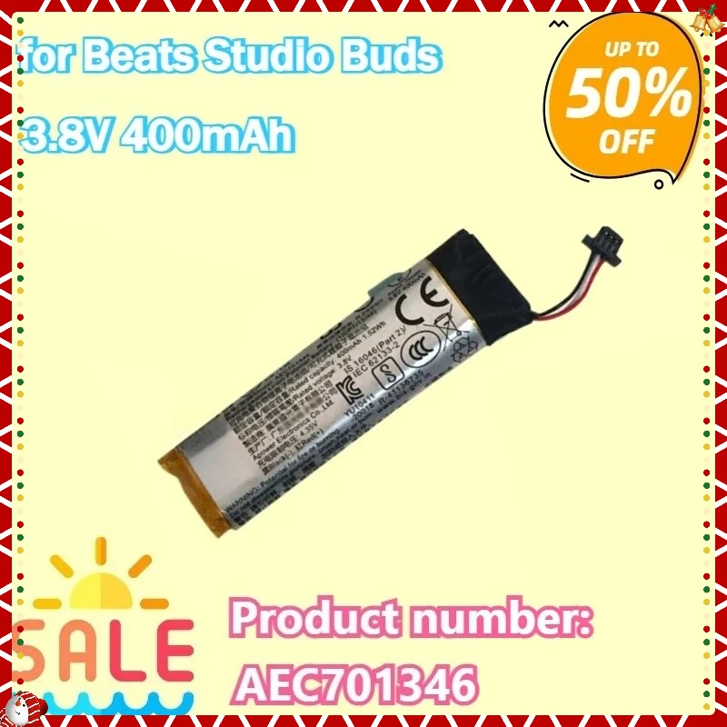 

New High-quality 3.8V 400mAh Replaceable Battery for AEC701346 Headset Charging Case Box Battery for Beats Studio Buds