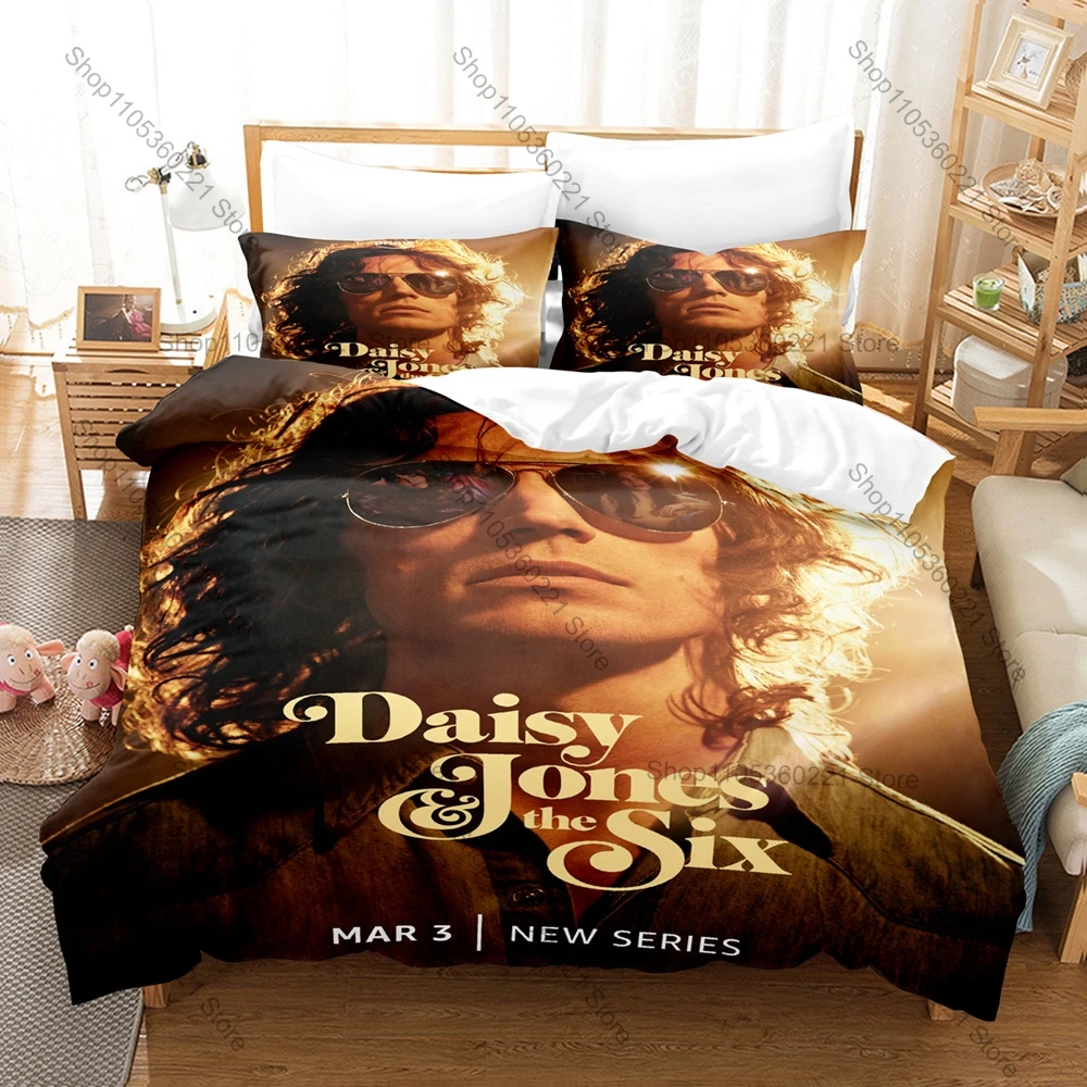 Cool Aurora Album Daisy Billy Boho Retro Concert Poster Print Duvet Cover + 2 Pillowcases Rock Music Fans 3pcs Bedding Set