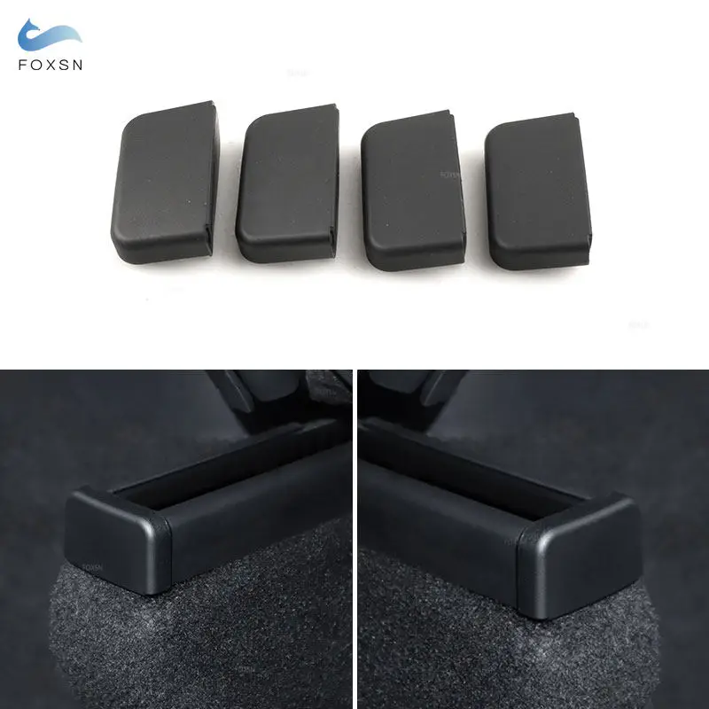 

4 шт. для Tesla Model 3 Y Juniper Highland 2025 черный пластиковый чехол для рельса сиденья задние концы направляющие для заднего сиденья противоударная защита