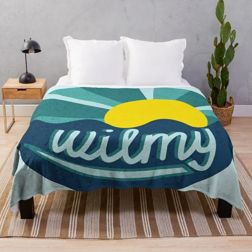 UNCW Wilmington Beach Ocean Sunset Throw Blanket Weighted Custom Camping Loose Blankets