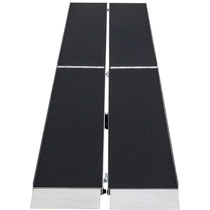 منحدر كرسي متحرك متعدد الطي من الألومنيوم مقاس 12 بوصة مع سطح معطف الحصباء -600 رطل. قدرة الوزن