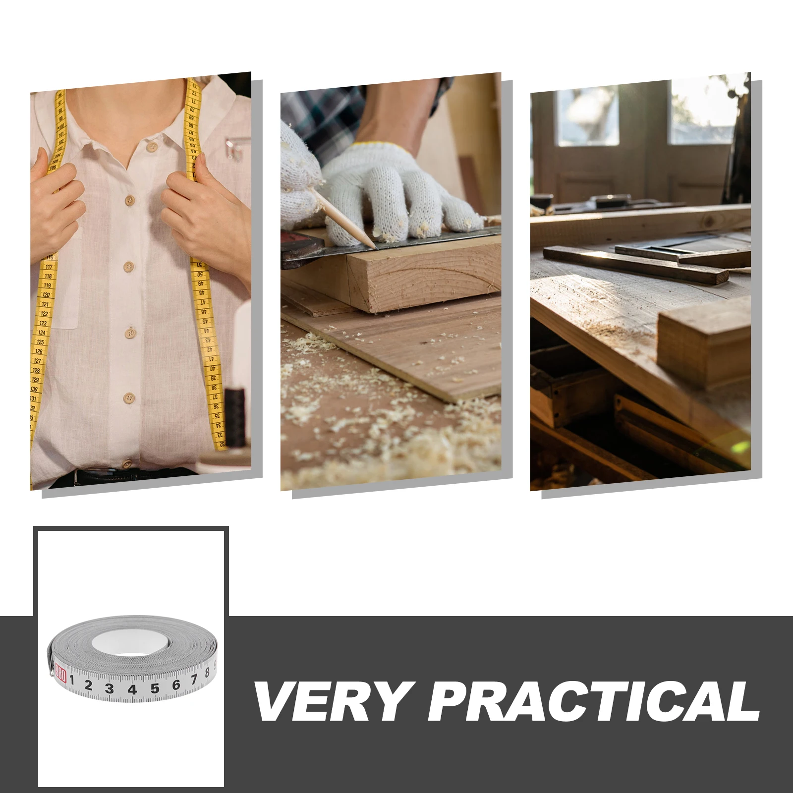 

Adhesive Ruler Strip 10m White Measuring Tool for Woodworking Sticky Scale Tape Measure Inches Ruler Tape Self Adhesive