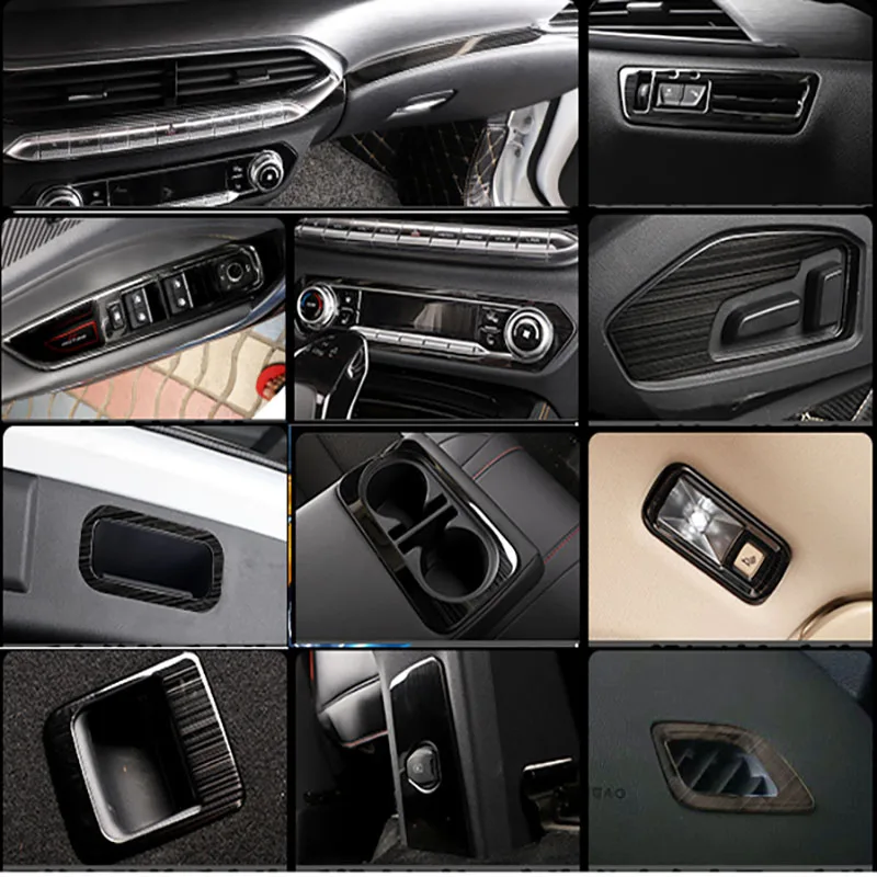 

Black Item For FAW BESTURN T77 2019-2022-2021 Interior Modification Gear Panel M77 Air Outlet Decorative Frame Car Accessories