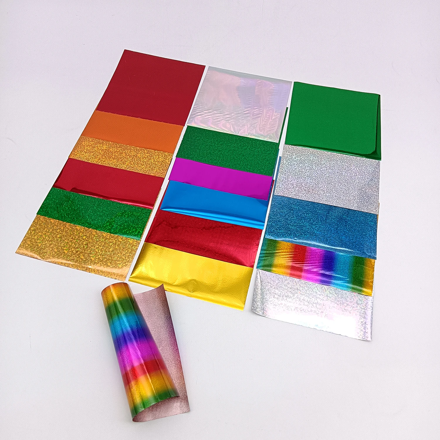 102pcs Hot Foil Transfer Film Sheet Holographic Stamping Foil For Paper Leather Paper Holographic Transfer Craft Foil