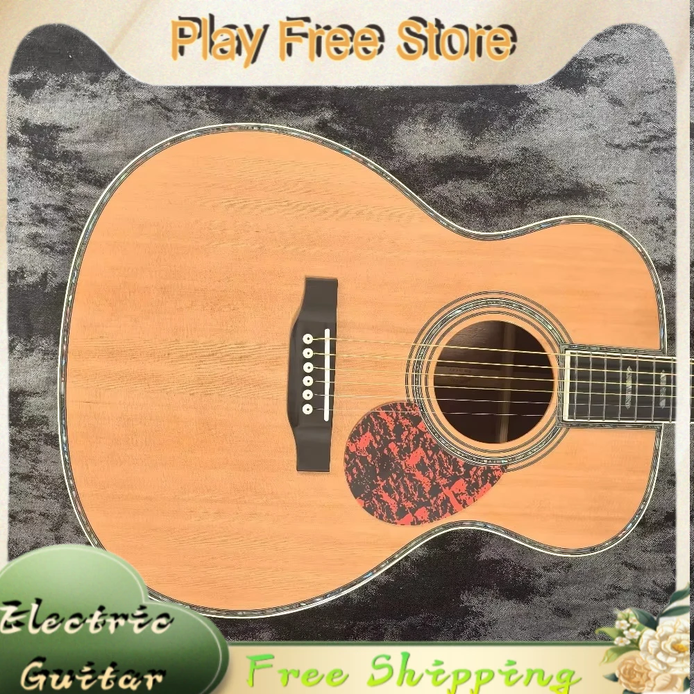 OM45 Red Pine Acoustic Guitar Soild Top 6 Strings Rosewood Back Sides 39 Inch Beginner Free Shipping Hot Sale New Folk Guitar