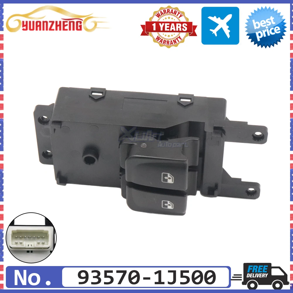 Car 11 Pins Electric Power Window Control Switch Master 93570-1J500 For Hyundai i800 i20 2008-2014 935701J500 93580-1J002