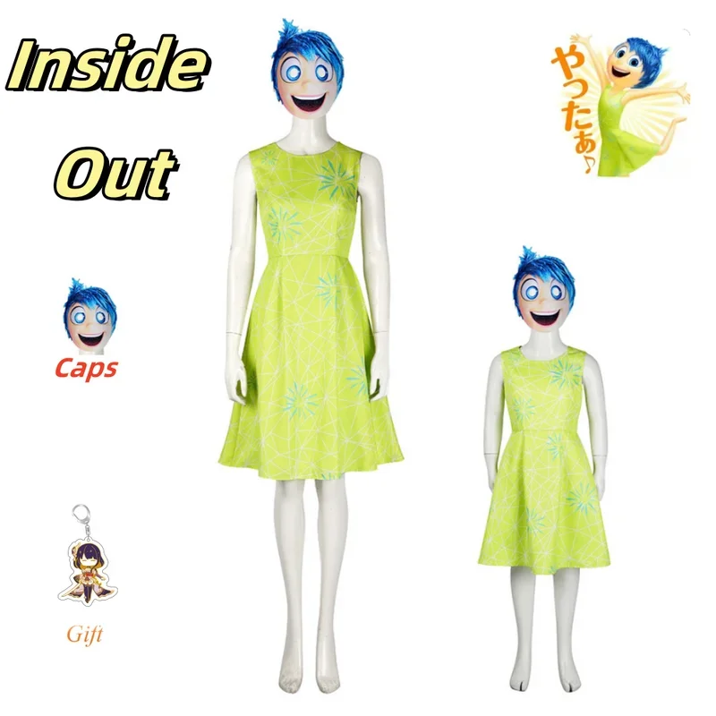 Inside Out Anime Cosplay Woman Joy Adult And Kid Costume Costumes Women Halloween Women's Men Figures Clothes Cos Custumes