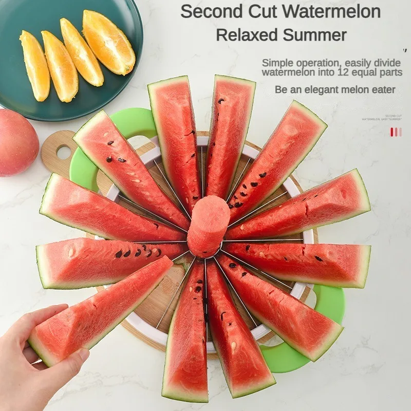 Watermelon Slicer Cutter Stainless Steel Fruit Cantaloupe Cutting Apple Corer Tools Home Gadgets Kitchen Accessories