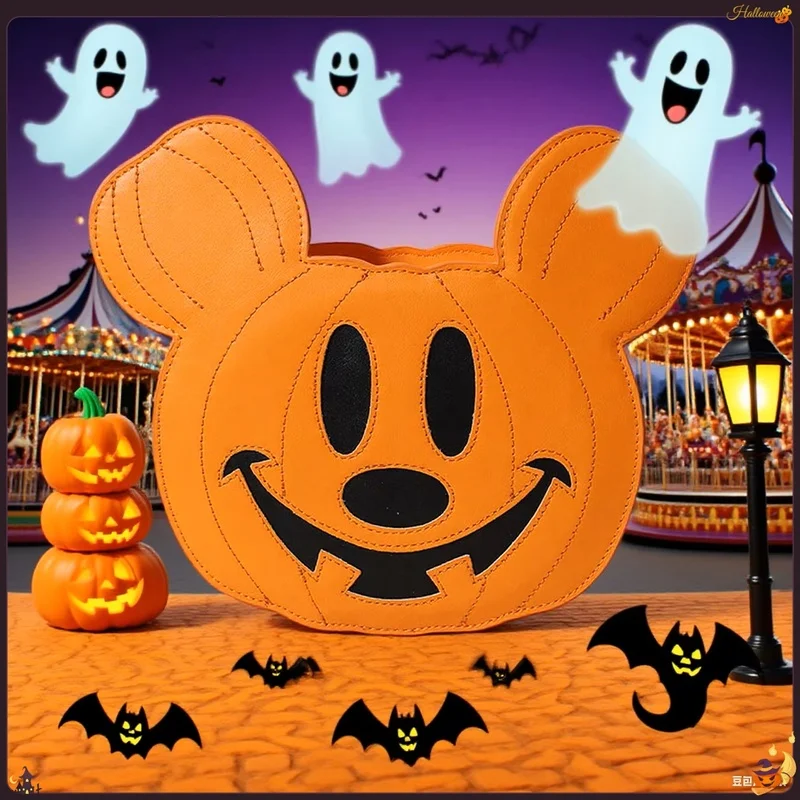 

IN Trick Тыква овальная креативная сумка через плечо для девочек на Хэллоуин с рисунком тыквы, креативная сумка через плечо для отдыха на открытом воздухе
