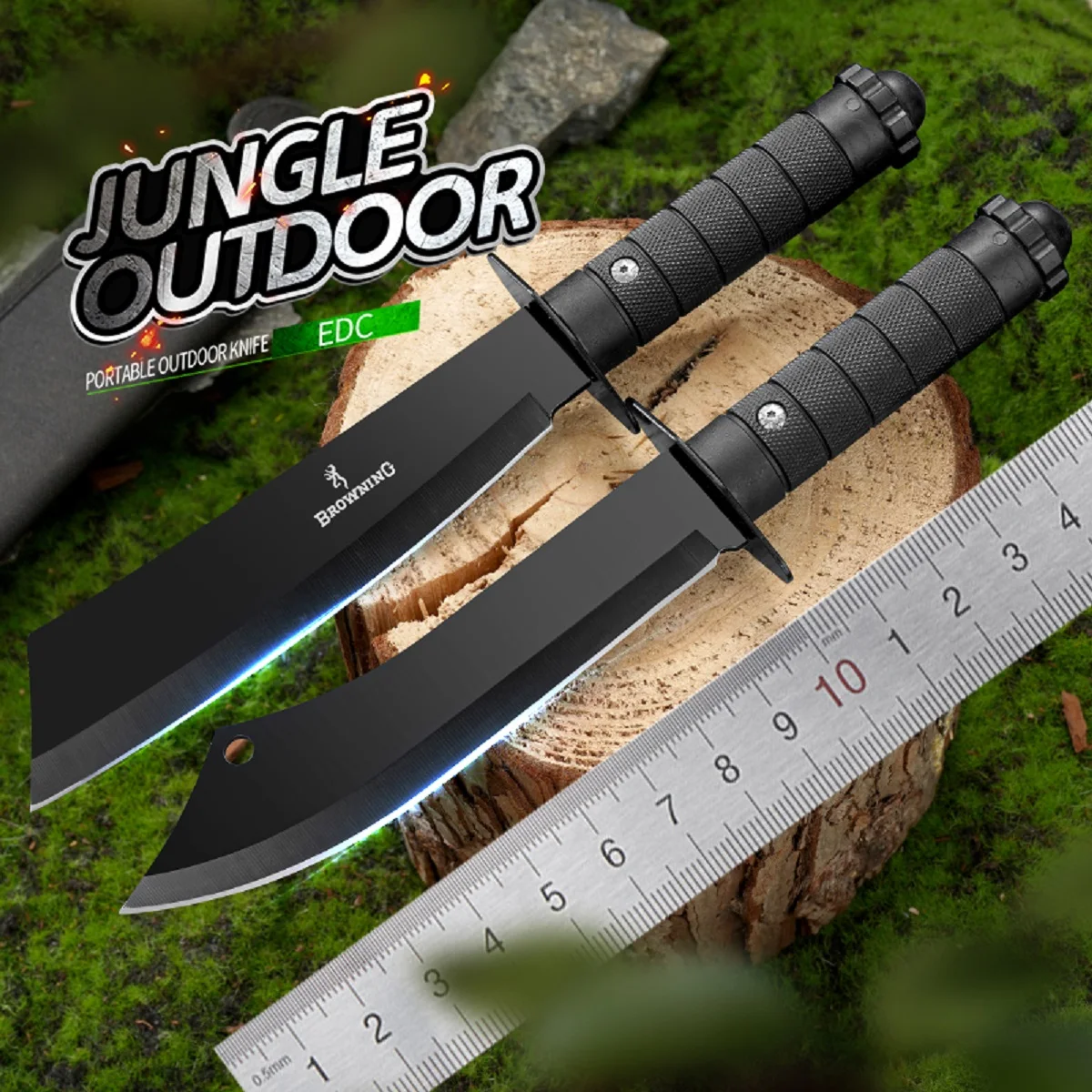 12.1 inch Military Tactical Knife with Scabbard Stainless Steel Outdoor Survival Knife for Self Defense Hiking Camping