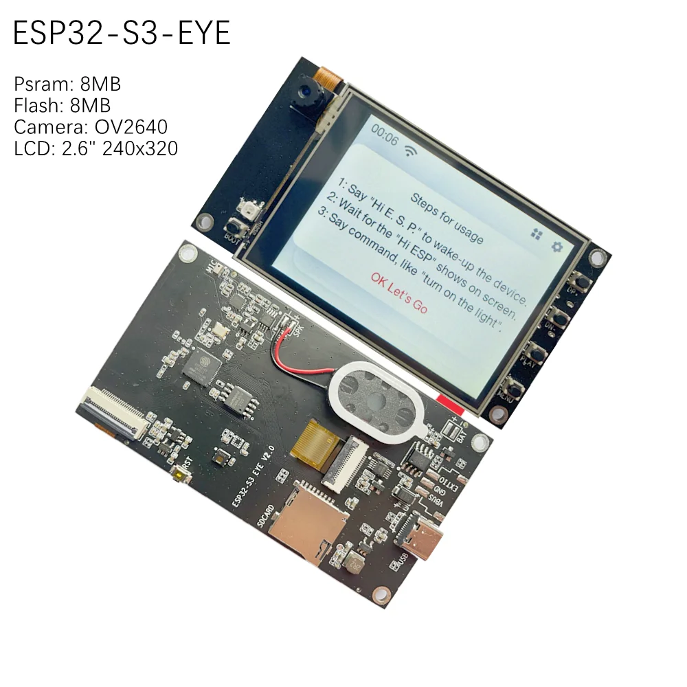 

Esp32 S3 Eye Development Board Camera LCD Face Speech Recognition ESP Box Who