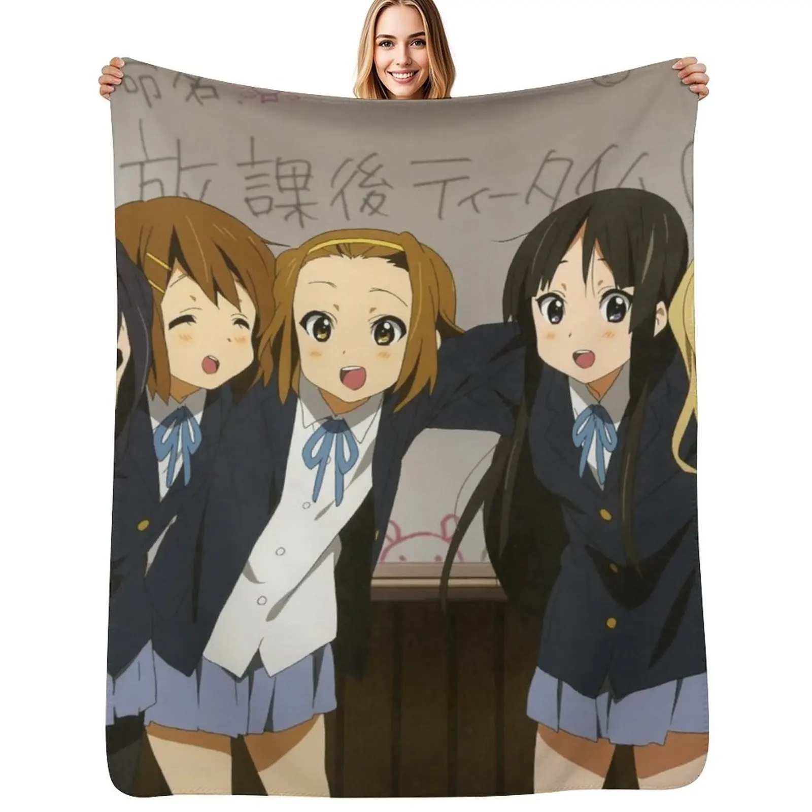 

K-On! 3 Throw Blanket Flannels Blankets For Bed Luxury Decoratives Blankets