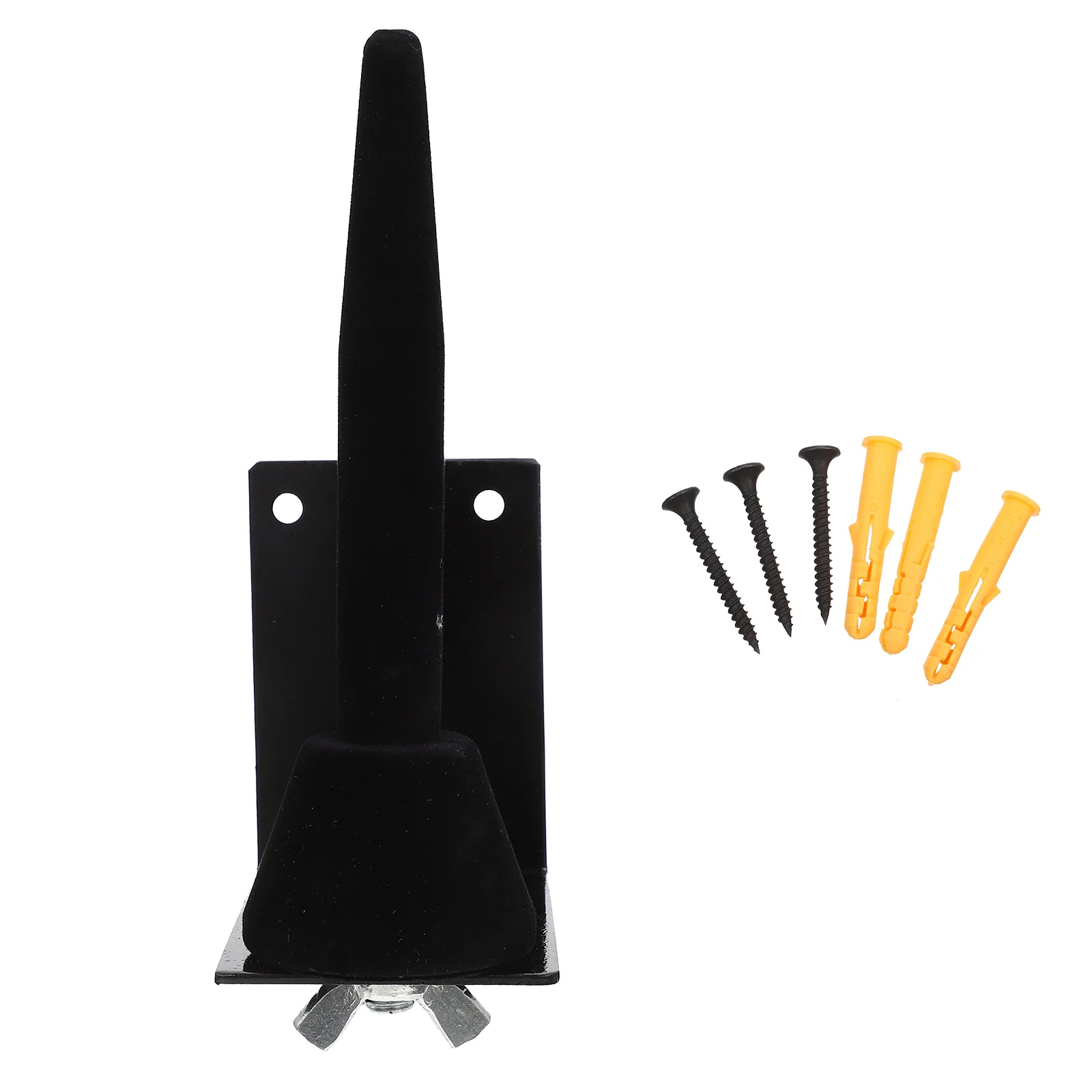 

1 set Black Tube Hanging Rack Flute Clarinet Wall Mount Instrument Holder 3 Screws Metal Saving Space Easy Install Long Life
