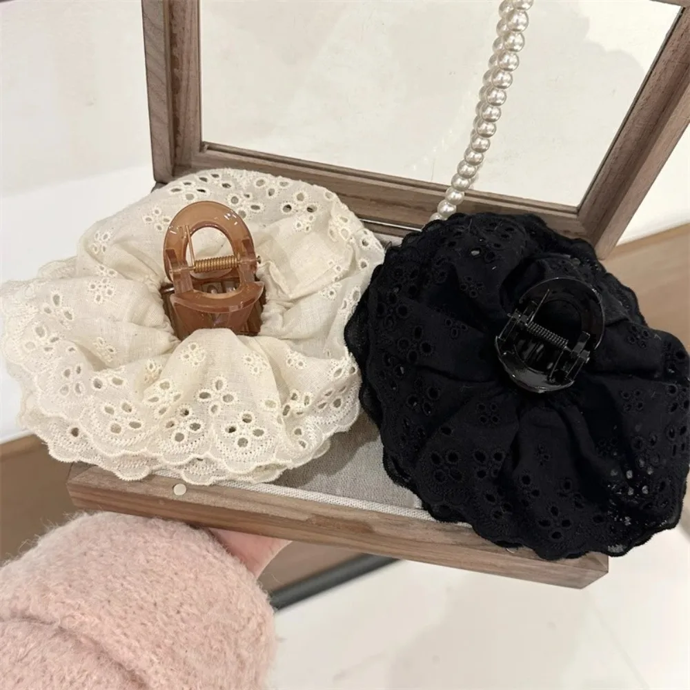 Pinza para el pelo de gran tamaño, accesorios para el cabello, tocado de encaje, Pinza de agarre, horquilla de Color sólido para mujer