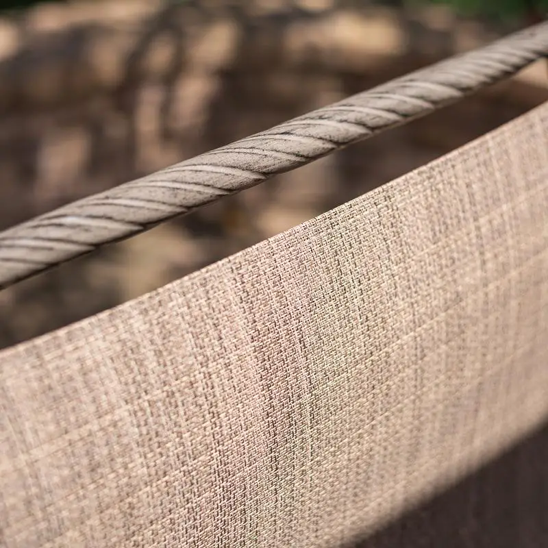 طقم كراسي طعام بحمالة للطقس الخارجي مكون من قطعتين - متينة وأنيقة للاستخدام في الفناء أو الحديقة #2