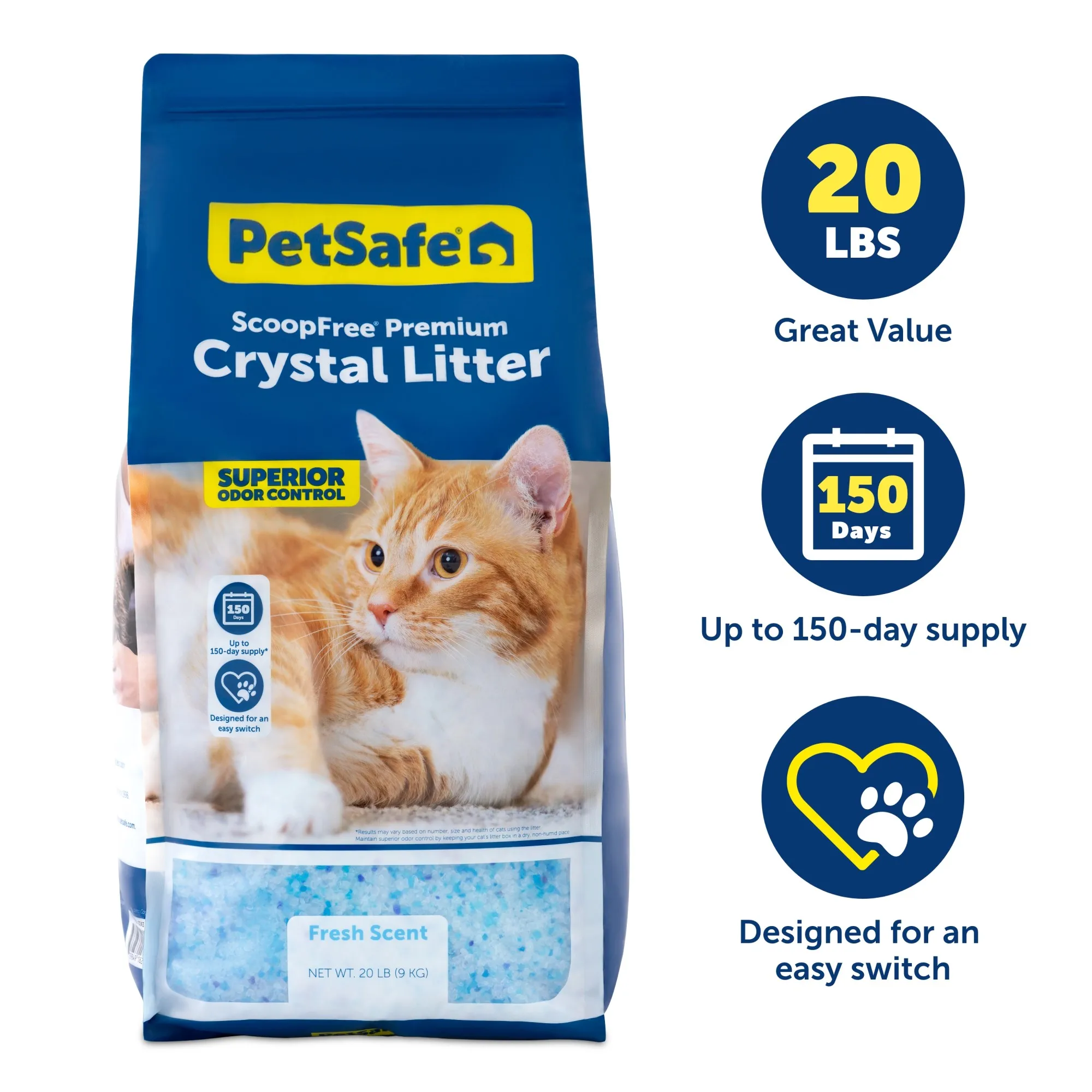 

ScoopFree Premium Crystal Litter Fresh Scent 20 lb Blue Bag