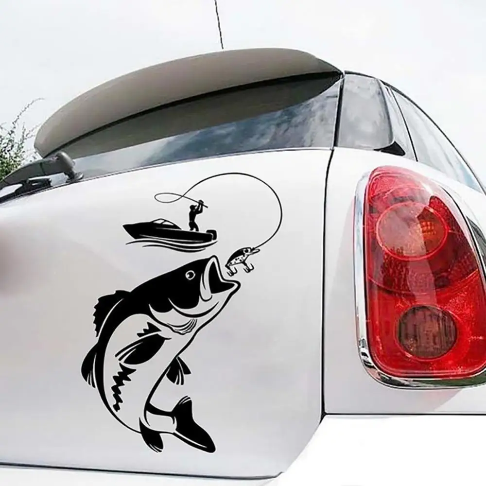 Fishing Fisherman Fish Boat Reflective Car-Styling Vehicle Decals Sticker Decor Waterproof PVC Car Stickers