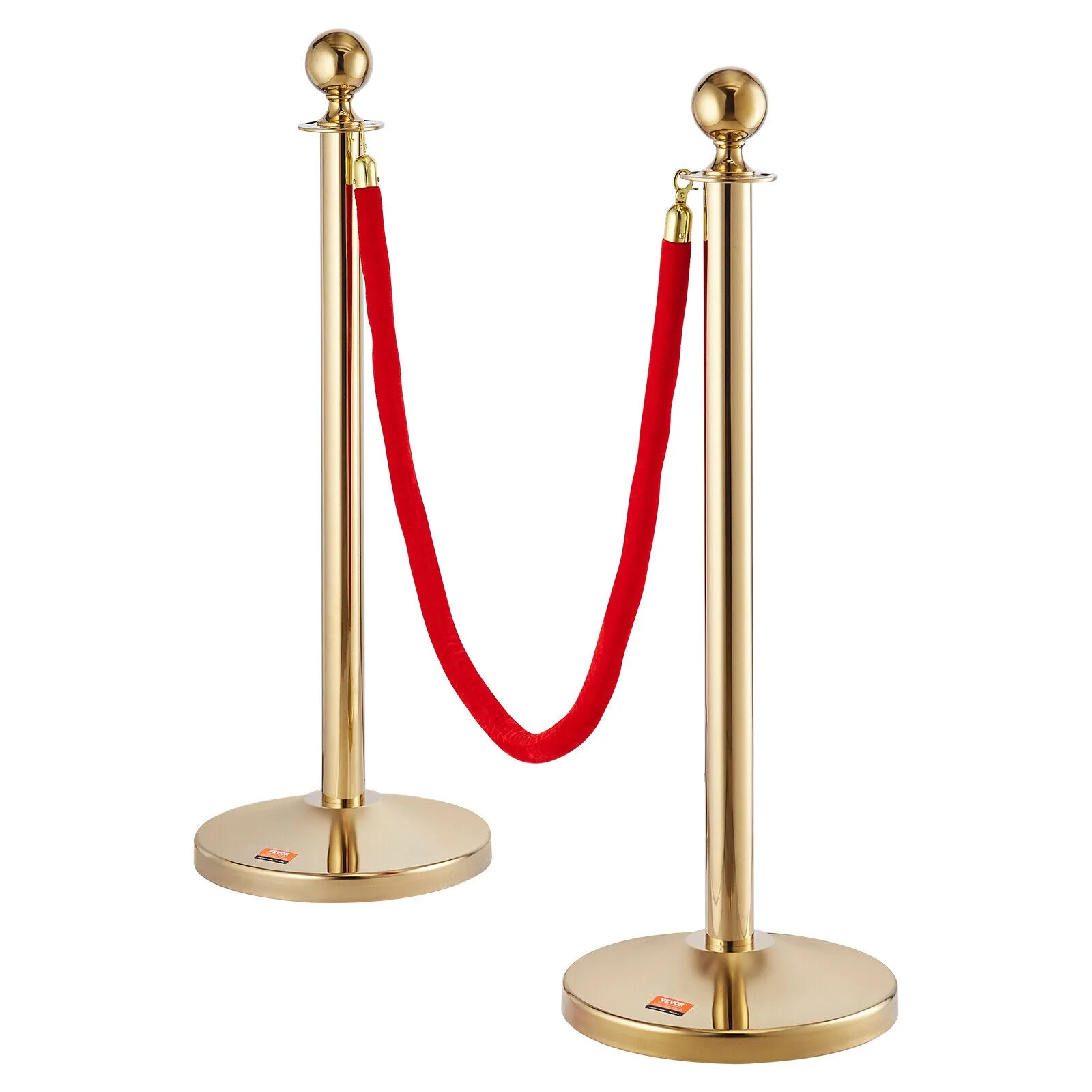 Crowd Control Stanchion Posts 4-Pack & 3PCS 5FT Velvet Ropes Fillable Base United States