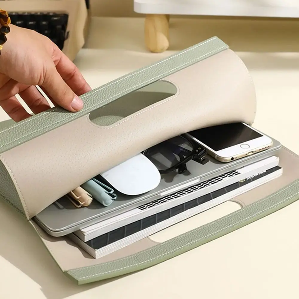 

Document Organizer Heavy Leather Pouch Large Capacity Paper Organizer File Folders Pouch Archive Folder Storage Bag