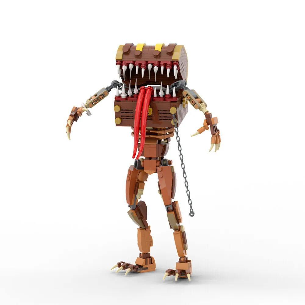 MOC Monster Treasure Box Monster Standing Puzzle Assembly Building Block Toy Tabletop Ornament Boys Hobby Collection Bricks Gift