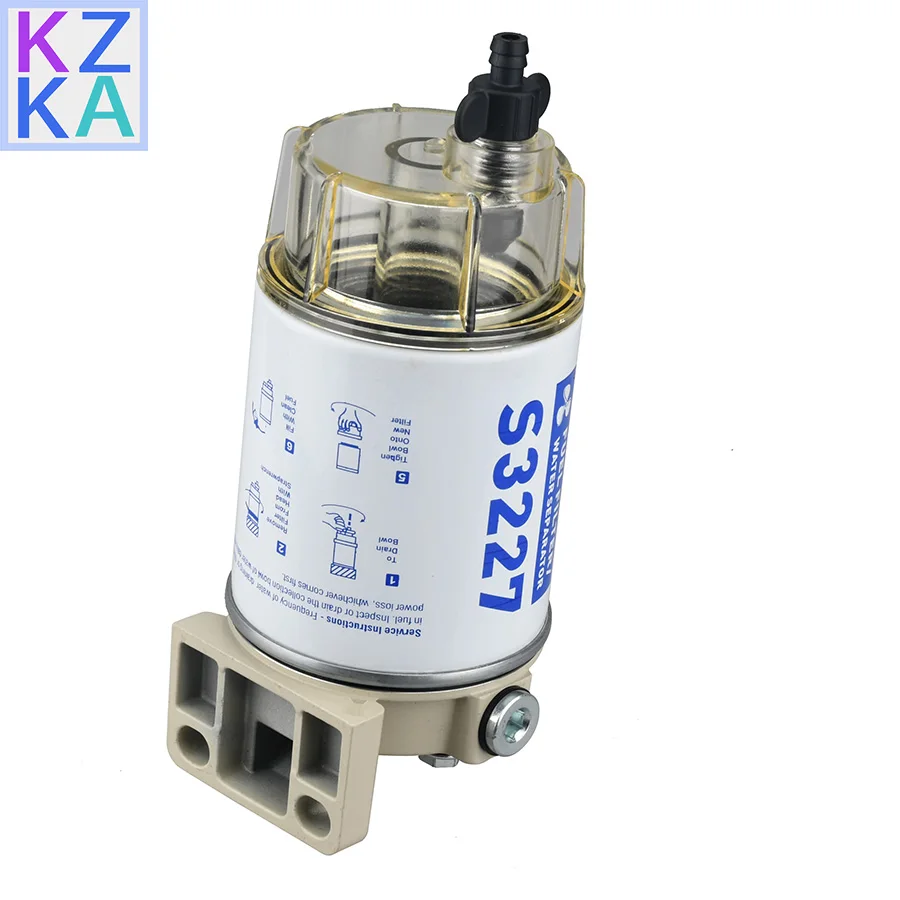 

Топливный фильтр, водоотделитель в сборе S3227 для подвесного двигателя Mercury Suzuk с прозрачным фильтрующим элементом основания чаши