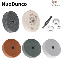 70-75mmGrinding Wheel Nylo Round Cloth Wheel Fiber Polishing Wheel Drill Connected to Rotating Abrasive Tool for Metal Grinding