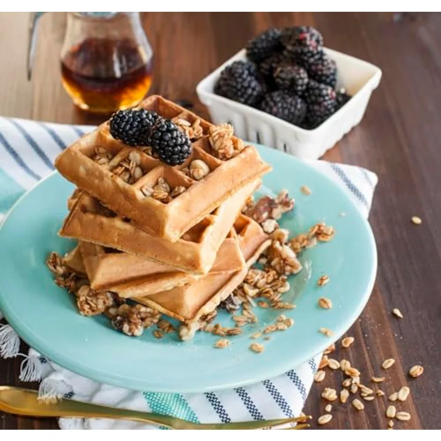 NordicWare 15040 موقد ألومنيوم مصبوب بلجيكا مكواة الوافل للاستخدام المنزلي والمطبخ هيكل متين من الألومنيوم المصبوب حتى الحرارة D #5