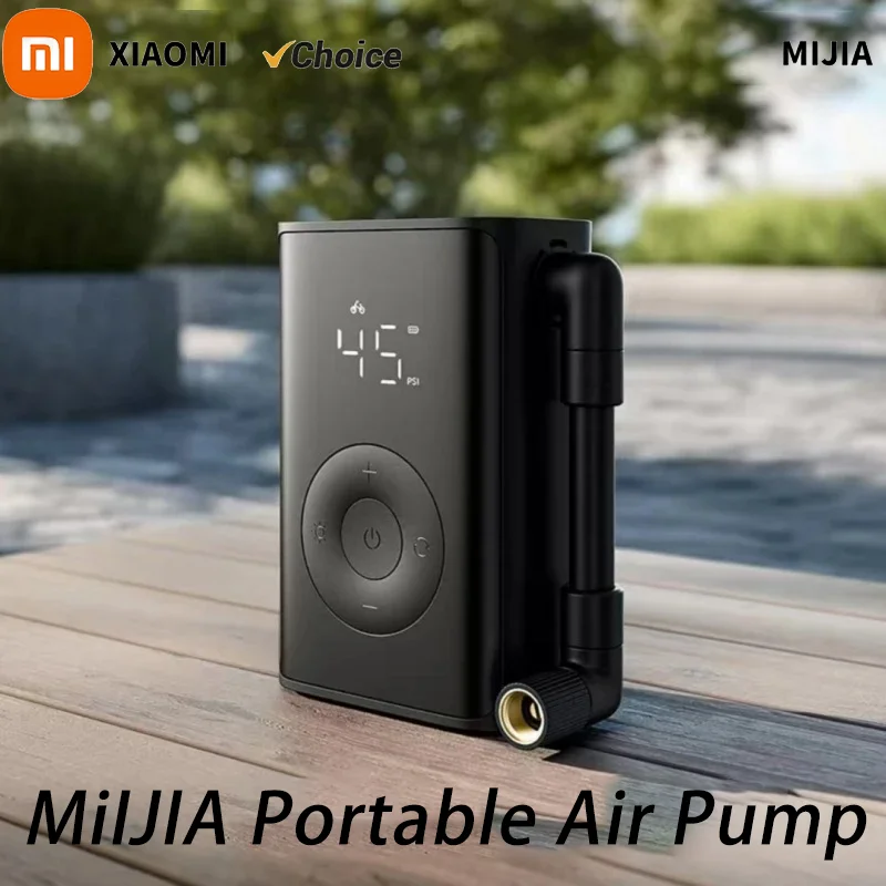 

2025 New XIAOMI MIJIA Portable Air Pump，Electric Inflator Pump，240g 150PSI，Tire Pressure Detection，Built-in lighting，LED Display