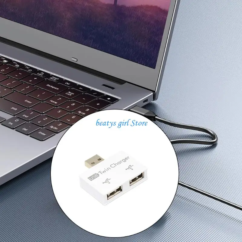 

C7AB Dense двойной порт USB 2.0, удлинитель для зарядки, унификатор для телефона, планшета, пишущей машинки, компьютера