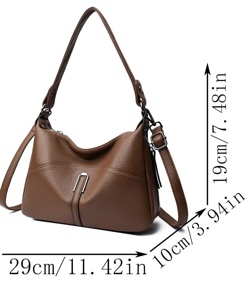 Women's Soft PU Leather Purses and Handbags Luxury Shoulder Crossbody Bag Women Bags Designer Ladies Casual Messenger Sac A Main