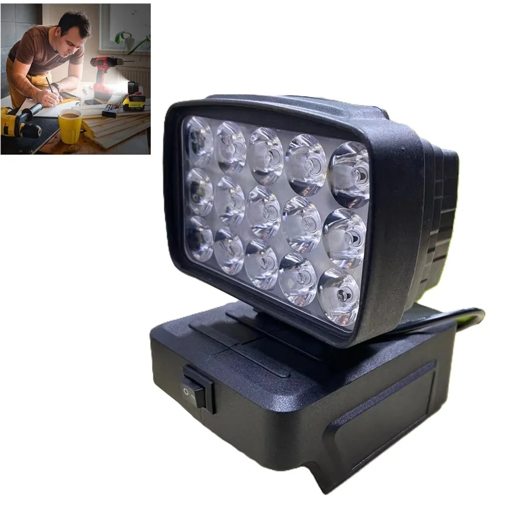 Luz LED de trabajo de 8W para Makita BL1430 BL1830, batería de litio, iluminación exterior, Lámpara de trabajo, iluminación de Camping