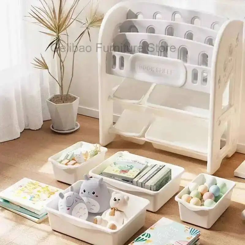 

Shelf Easy Multi-layer Double Bookshelf Simple Assembly Rows Children's Bookshelves Floor Standing Mensole Storage Cabinet