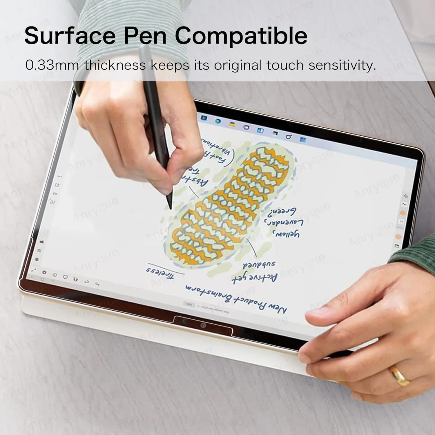 واقي شاشة من الزجاج المقسى لهاتف Microsoft Surface Pro 11 لـ Surface Pro10/9/8/X 13 بوصة طبقة رقيقة واقية عالية الدقة مضادة للخدش